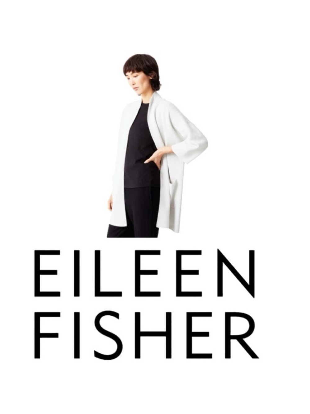EILEEN FISHER | Silk & Organic Cotton Interlock Jacket Sweater Coat Cardigan